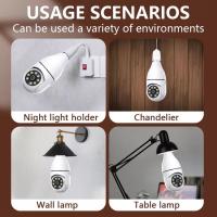 Cámara de vigilancia con bombilla 5G, visión nocturna a todo Color, seguimiento humano automático, Zoom, Monitor de seguridad interior, cámara Wifi - details 1