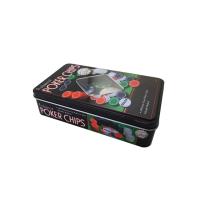 Juego de Mesa Juego de Poker 100 o 200 Fichas para Jugar Cartas de Póker, Set con Caja Metalica Fichas de Casino Profesional para Black Jack, con 4 Colores y Botones de Distribuidor, 100 Pcs | 200 Pcs - details 2