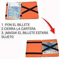 Cartera mágica billetera con cierre fácil para dinero y tarjetas de crédito, con sistema de seguridad RFID y diseño ultrafino - details 1