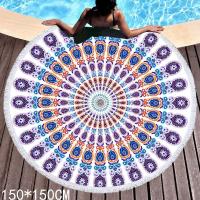 150x150cm Toalla De Playa Redonda, Patrón Floral Y De Pájaros con Impresión Digital, Tapete De Playa De Microfibra Grandes De Secado Rápido, Tapete De Picnic, Yoga Redonda Manta de Playa para niñas y niños - details 10
