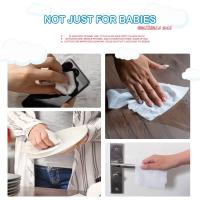 360 Hojas Toallitas secas suaves, paños de limpieza desechables suaves, 6 paquetes de 60 unidades, el tamaño de la toallas desechables seca es de 17 x 20 Cm, se puede utilizar como paños para bebés - details 1