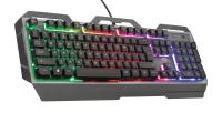 TECLADO TRUST GAMING GXT 856 - USB - 12 TECLAS MULTIMEDIA - ILUMINACION LED - PLACA METALI - details 1