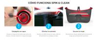 Vileda | Sistema Spin & Clean | Set completo de mopa redonda con cubo escurridor | Cabezal plano con articulación de 360° | Mopa siempre limpia | Hecho de Microfibra I Fácil de limpiar. - details 1