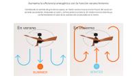 Create Ventilador de Techo DC Silencioso con Aspas de Madera Oscura y Luz Regulable- WIND CURVE - details 0