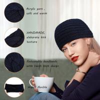 4 Diademas lana, Turbantes tejida de invierno, diadema de turbante de ganchillo, diadema trenzada,Mujer Invierno Diadema Cabeza Anchas Cabello Turbante Banda Accesorio Pelo - details 2