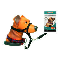 Bozal de nailon ajustable para perro, bozal de seguridad suave y transpirable para evitar morder y chillar, bozal de nailon para perros grandes evita mordeduras, ladridos y masticar, Collar de Control con bozal - details 0
