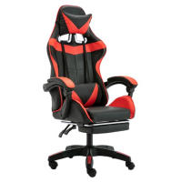 Silla de gaming CON repozapiel Oficina Soporte Lumbar Giratoria Escritorio Sillon Ruedas Despacho casa sillas profesional LOL ordenador WCG CON Reposapiés - details 2