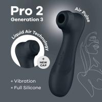 SATISFYER PRO 2 GENERACIÓN 3 LIQUID AIR TECHNOLOGY VIBRADOR COLOR NEGRO JUGUETES SEXUALES - details 0