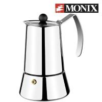 Monix Eterna - Cafetera Italiana de Acero Inoxidable. 4 a 10 Tazas. Pequeña o grande. Para cocinas inducción, gas, vitrocerámica - details 1
