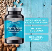 Vit Ol Amin TRIPTÓFANO+MELATONINA 120 Comprimidos Vegetarianos | El Triptófano ayuda a regular el estado de ánimo y promueve el descanso, la Melatonina ayuda a mejorar la calidad del sueño y refuerza el sistema inmunológico. 100% Natural, sin OGM. - details 0