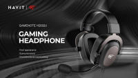 Havit H2002D Gaming Casco - Diseño Elegante, Aleación Y Superficie Resistente, Membranas de Composite de 53mm, Potencia con Calidad de Sonido, Micrófono Desmontable, Compatible con Consolas y Ordenadores - details 3