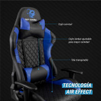 Silla Gaming DeepCommand II con Cojín Lumbar y Cervical, Ruedas de Silicona, Tejido PU Transpirable, Reposabrazos Ajustables DeepGaming - details 2