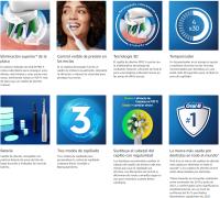 Oral-B Pro 3 3700 cepillo de dientes eléctrico con 2 cabezales de recambio azul - details 2