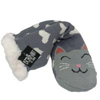 BORINOT EL GATO Calcetines Térmicos Antideslizantes con Dibujo de Gato - Calcetines de Andar Por Casa - Calcetines Unisex Antideslizantes -  Calcetines Borreguito - Talla única 35-40 -  6 Colores - - details 2