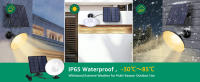 Aigostar Luz Solar Exterior 50W 500LM Aplique Solar Exterior con mando a distancia IP65 Lámpara Solar Exterior regulable: 6500K/3000K/4000K.Luces Solares Exterior con cable de 3 m - details 2