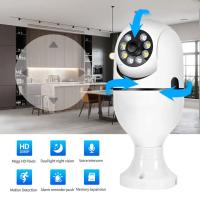 Cámara de vigilancia con bombilla 5G, visión nocturna a todo Color, seguimiento humano automático, Zoom, Monitor de seguridad interior, cámara Wifi - details 0