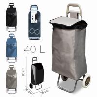 STARLEY- Carro de la Compra de 2 Ruedas, Carrito de la Compra para Supermercado , Bolsa Principal de 40L, Bolsillo Posterior, 90 x 30 x 35cm - details 4
