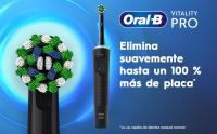 Cepillo eléctrico dientes Oral-B Vitality PRO, cepillo dental oscilante, recargable, 3 Modos Limpieza: Limpieza diaria, Sensible y Sensible Plus, temporizador 2 min, adulto, color negro y morado - details 2