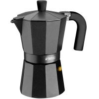 Monix- Cafetera Vitro Noir de Aluminio Italiana. De 1 a 12 tazas de café. Apta para cocina de gas vitrocerámica y eléctrica. - details 1