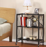 Estantes plegables para cocina microondas , organizador de salón de baño, estantería de almacenamiento de metal libro juguete, estantería para con ruedas ,ESTANTERIA MICROONDA DE METAL negro o blanco - details 6