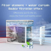 SANDALFON Aire Acondicionado Portátil 4 en 1 Enfriador de Aire Humidificador Purificador Ventilador - details 4