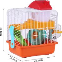 COTTECOTA-Jaula para Hámster Roborowski Jaula para Hámster 30.1*22.2*28.9cm Varios Colores a Escoger Jaula Azul Hámster Pequeña Bebedero Comedero Jaulas para roedores Chalé para Hámster Casa Hamster Accesorios Incluidos - details 1