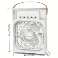 SANDALFON Ventilador Personal de Refrigeración con Mini Humidificador y 5 Pulverizadores - details 8