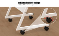 Escritorio de Madera Rcynview en Forma Z con Ruedas Giratorias Ideal para Espacios Pequeños como Dormitorio Oficina y Cama 60/80 x 40 x 75 cm - details 3