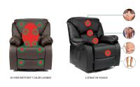 Eco-De Sillón de Masaje Relax Elevador Levantapersonas Chamonix, Reclinación Eléctrica 160º, Función Calor, Programas Auto, Vibro Ondulación, A++, ECO-8590UP - details 4