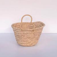 Pack 5 Capazos Cesta Palma Bodas y Comuniones bolsos para niña Natural Medidas aproximadas: (diámetro x alto) ​​Pequeño 22x17cm - details 2