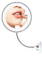 Espejo de Maquillaje con Aumento 10X de Cuello de Cisne Redondo con Luz LED, Ventosa de Sujeción, Flexible y Ajustable 360˚ Espejo de Baño para Afetitado - details 1