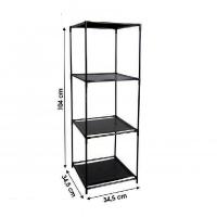 Estantería de Acero Negro con Compartimentos para Almacenamiento y Organización del Hogar - details 5