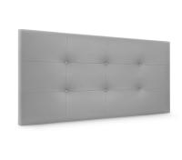 DHOME Cabecero Capitone Tapizado Polipiel o Tela Acualine con 8cm de Grosor Cabezales de Cama Acolchado Capitoné Cabeceros de Cama (Gris Claro Polipiel) - details 0