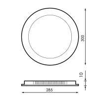 PLACA BM LED CIRCULAR BLANCA SERIE SLIM 25W LUZ NEUTRA 4000-4500K 2500 LUMENES - details 4