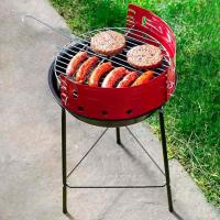 STARLEY-Barbacoa Redonda Algon De Carbón Rojo/negro Ø35x55 Cm pastillas encender fuegos gratis - details 4