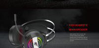 Havit H2026D Auriculares de gaming  con iluminación RGB USB, cable de 2m, conexión 3.5mm AUX, sonido de alta fidelidad, respuesta de frecuencia 20Hz-20kHz, sensibilidad 108±3dB, diseño ergonómico y cómodo - details 2