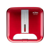 Solac - Sandwichera electrica Buon Panini 750W en color rojo. Para bocadillos, tostar pan, paninis o sandciches. Sellado perfecto, indicadores de funcionamiento, recubrimiento antiadherente, compacta. - details 1