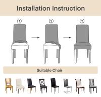 GFD Textiles - Fundas para Sillas Comedor con Respaldo, Fundas para Sillas Ajustables Lavables, Forros para Sillas de Comedor Antimanchas, Cubre Sillas, Funda Silla Oficina Hogar - details 1