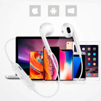 Auriculares inalámbricos bluetooth para móvil cascos manos libres deportivos con control de reproducción y volumen de música conexión inalámbrica para móvil con micrófono - details 1