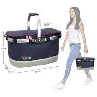 Bolsa térmica porta alimentos Cesta Pegable con asas 30L Bolsa Isotérmica para picnic, playa, camping, barbacoa, Nevera portátil pequeña Camping Comida y Bebida - details 3