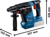 Bosch Professional 18V System GBH 18V-24 C - Martillo perforador a batería (Brushless, 2,4 J, Ø máx. hormigón 24 mm, SDS plus, Connectivity, 2 baterías x 5.0 Ah, en L-BOXX) - details 1