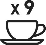 Cafetera Italiana Inducción Jata HCAF2009, Capacidad 9 Tazas, Apta Todo Tipo de Cocinas, Cuerpo Aluminio, Roja - details 1