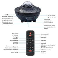 Proyector LED de cielo estrellado, Lámpara ambiental de noche con música, Altavoz Bluetooth, luz con múltiples colores, regalo romántico para parejas - details 6