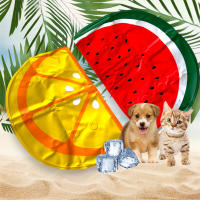 COTTECOTA-Alfombra Fresco Mascotas Sandia - Limón 29 x 45 cm Alfombrilla Frio Refrescante para Perros Gatos Manta Refrigerante Perro Cama Perro Refrescante para Mascotas Pequeñas  Colchón Dormir de Verano para Gatos Cachorros Casa Viaje Manta . Ref.45138 - details 0