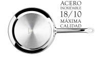 Monix Chef Non-Stick - Sartén de acero inoxidable 18/10 con antiadherente tamaños 18 20 24 28 cm. Sartenes durables. Cocina - details 0