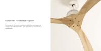 Create CREATE - WIND LARGE DC - Ventilador de Techo 40W XL Ø152 Cm - 6 Velocidades - Oro y Madera Natural - details 4