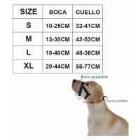 Bozal de nailon ajustable para perro, bozal de seguridad suave y transpirable para evitar morder y chillar, bozal de nailon para perros grandes evita mordeduras, ladridos y masticar, Collar de Control con bozal - details 1