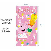 set gorra con gafas y peppa pig toalla microfibra para ducha o para playa 70*140cm peppa pig - details 4