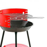 STARLEY-Barbacoa Redonda Algon De Carbón Rojo/negro Ø35x55 Cm pastillas encender fuegos gratis - details 1