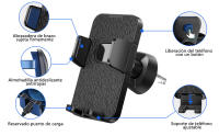 Soporte Movil Coche, Universal Soporte Teléfono Coche para Rejilla del Aire Ventilación con 360° Rotación Ajustable Sujeta Soporte Móvil Télefono para Smartphones de 4,7 a 6,9 ​​Pulgadas - details 1